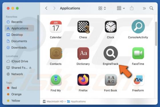 EngineTrack Adware (Mac)