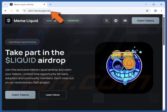 Meme Liquid ($LIQUID) Airdrop Scam