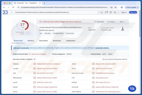 ValidVersion.app Adware (Mac)