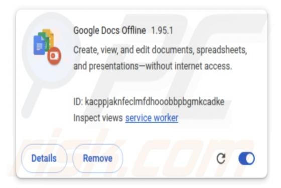 Fake Google Docs Offline Extension
