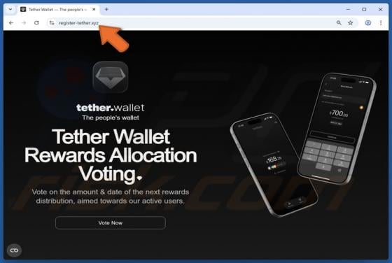 Tether Wallet Voting Rewards Scam