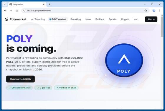 Polymarket Community Rewards Scam