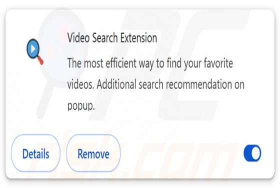Video Search Extension Browser Hijacker