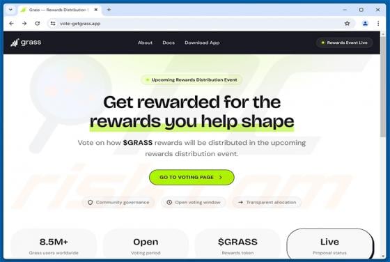 Grass Vote Rewards Scam