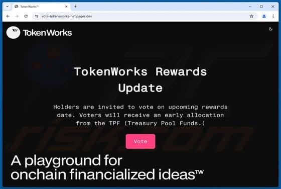 TokenWorks Voting Rewards Scam