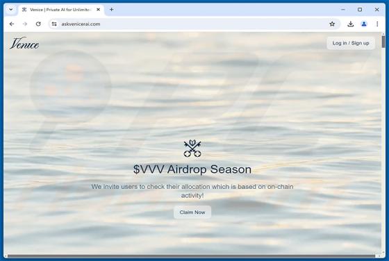 Venice ($VVV) Airdrop Scam