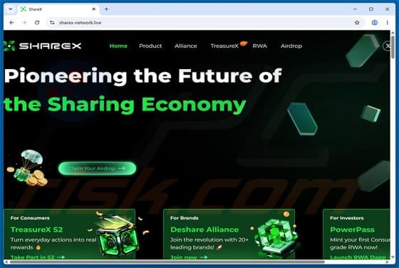ShareX Airdrop Scam
