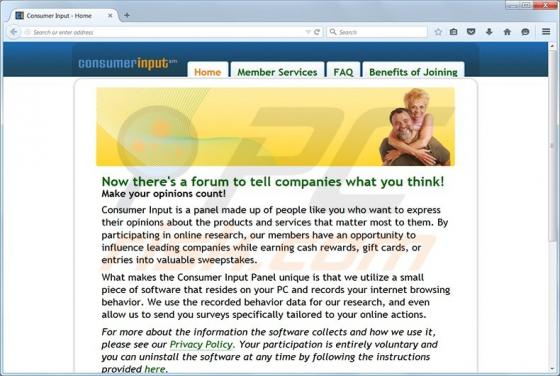 Consumer Input Adware