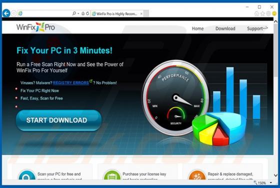 WinFix Pro Unwanted Application