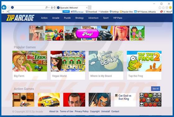 ZipArcade Adware