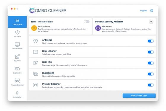 Combo Cleaner: Antivirus and System Optimizer (for Mac computers)