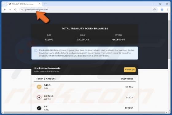 Railgun Rewards Scam