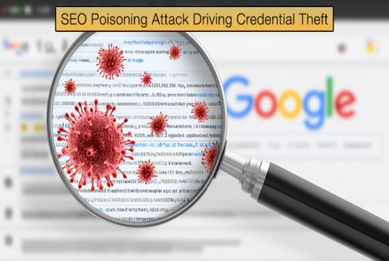 SEO Poisoning Attack Driving Credential Theft