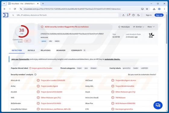 Fake Xeno Malware