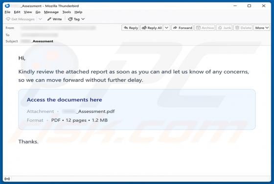 Report Review Email Scam